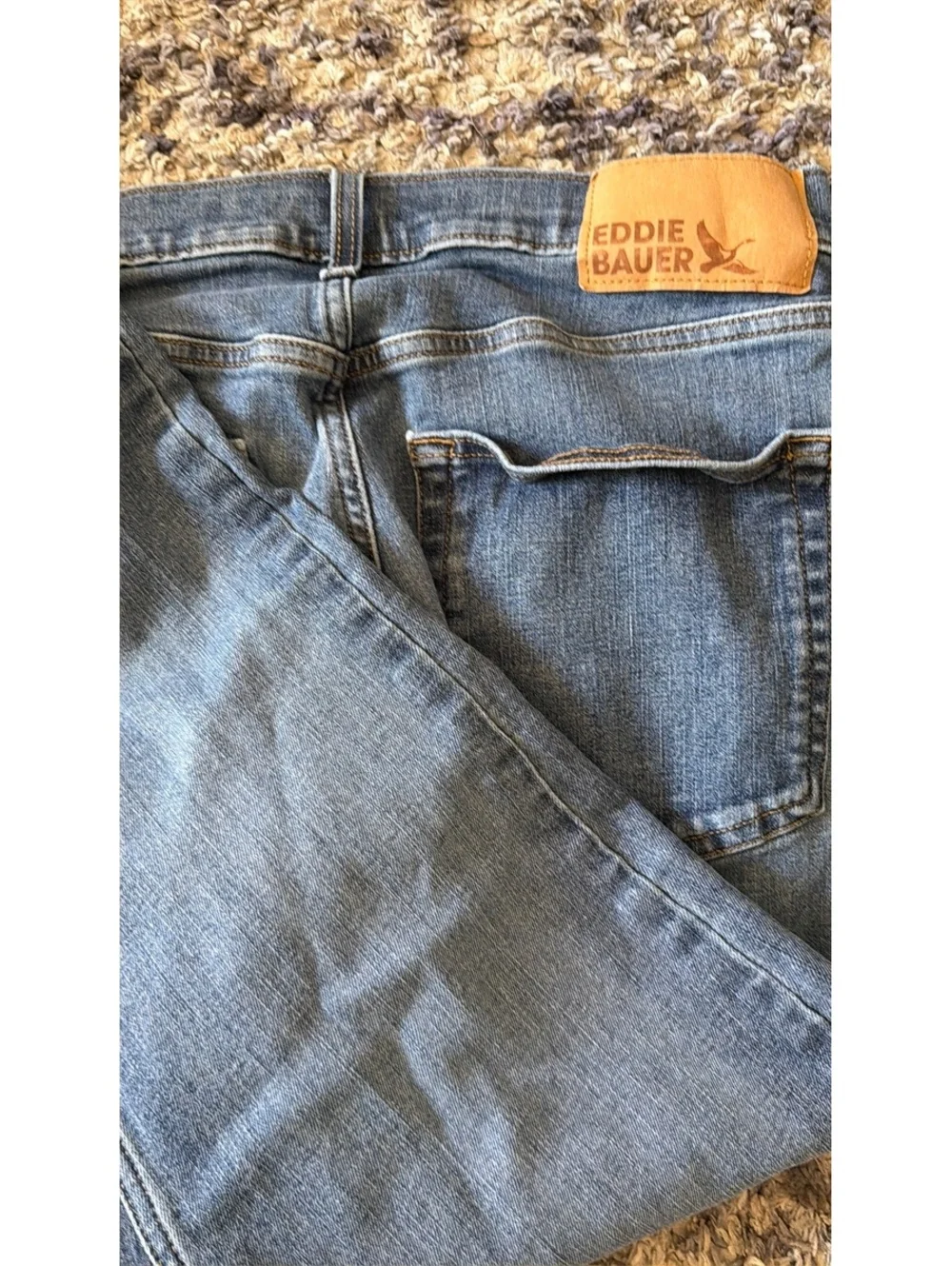 Eddie Bauer Men’s 34x30 Straight Leg Blue Jeans Medium Wash Classic Denim Pants